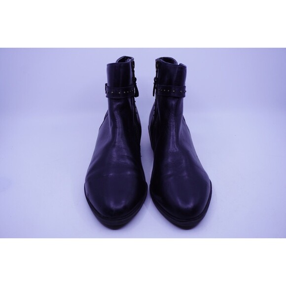 Lauren Ralph Lauren Shaw Leather Studded Ankle Boots Low Heel Business Size 9B - Picture 2 of 7